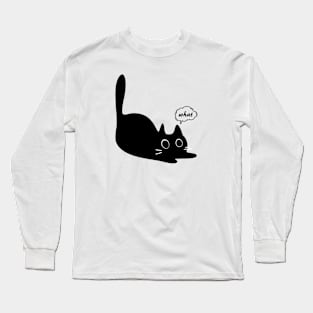 black cat says what Long Sleeve T-Shirt